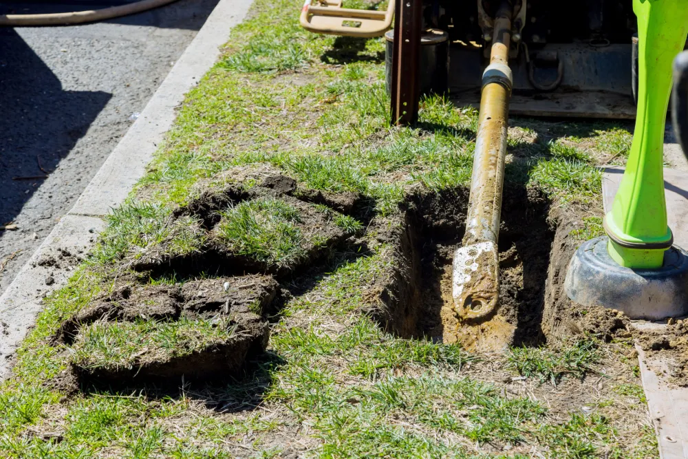 Drilling machine work process with horizontal directional drilling technology trenchless